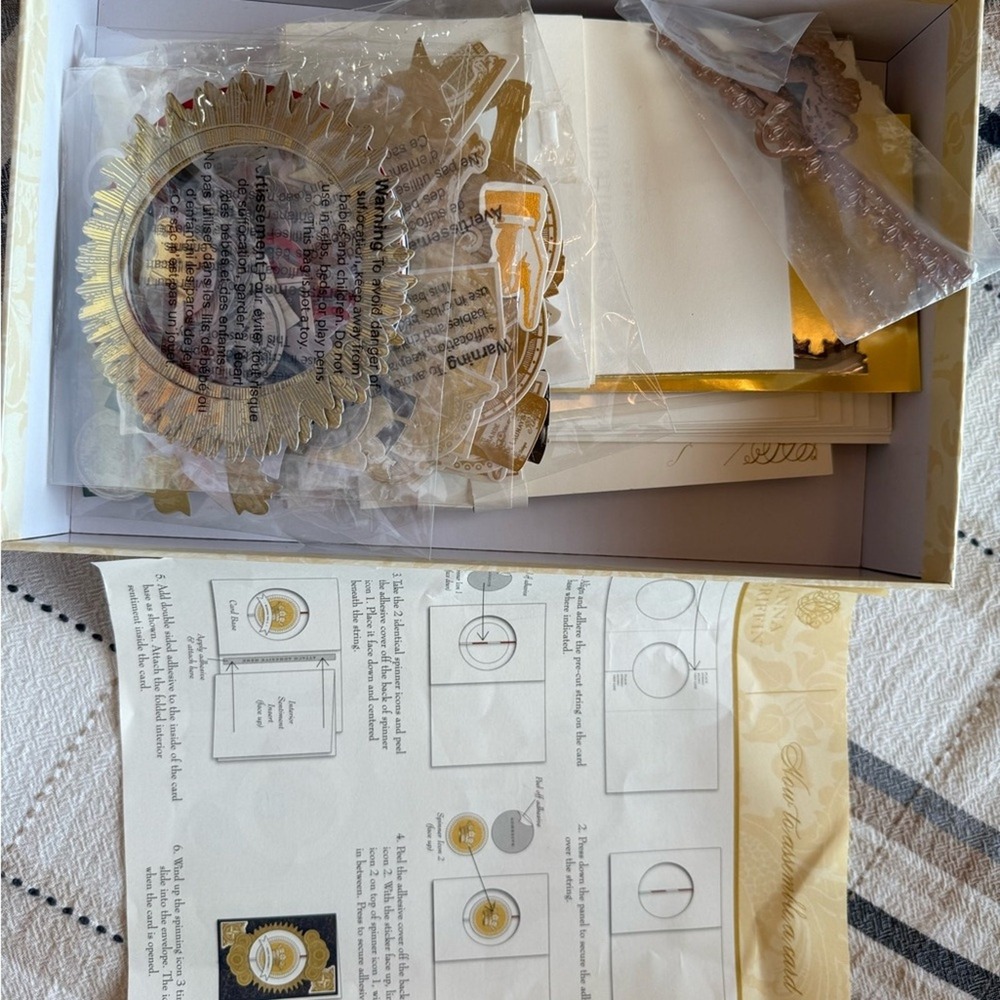 Anna Griffin Die Cut Card Making Kit Handsome Spinner For Him Incomplete - Picture 3 of 14